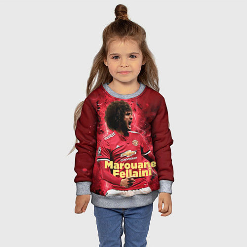 Детский свитшот Marouane Fellaini / 3D-Меланж – фото 4