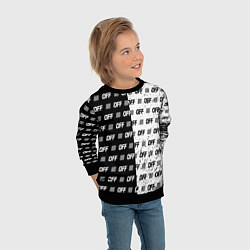 Свитшот детский Off-White: Black & White, цвет: 3D-черный — фото 2