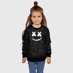 Свитшот детский Marshmello Cosmos pattern, цвет: 3D-черный — фото 2