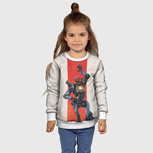 Детский свитшот Apex Legends: Pathfinder / 3D-Белый – фото 4