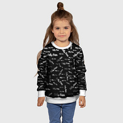 Свитшот детский Sally Face: Black Pattern, цвет: 3D-белый — фото 2