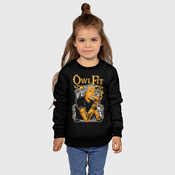 Свитшот детский Owl Fit, цвет: 3D-черный — фото 2