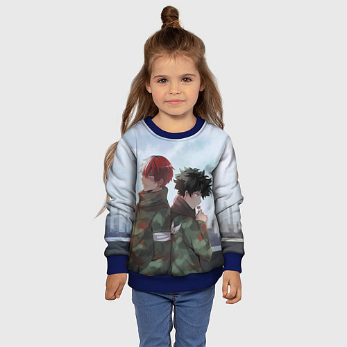 Детский свитшот Моя Геройская Академия / 3D-Синий – фото 4