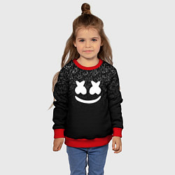 Свитшот детский Marshmello Black, цвет: 3D-красный — фото 2