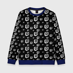 Свитшот детский Twitch: Black Pattern, цвет: 3D-синий