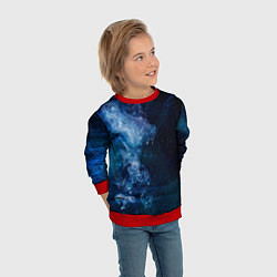 Свитшот детский Синий космос, цвет: 3D-красный — фото 2