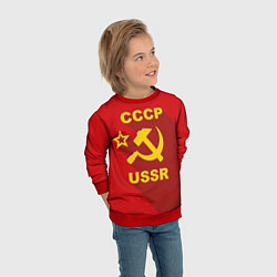Свитшот детский СССР - серп молот, цвет: 3D-красный — фото 2