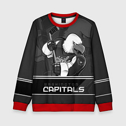 Свитшот детский Washington Capitals: Mono, цвет: 3D-красный