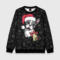 Детский свитшот Merry Christmas - french bulldog