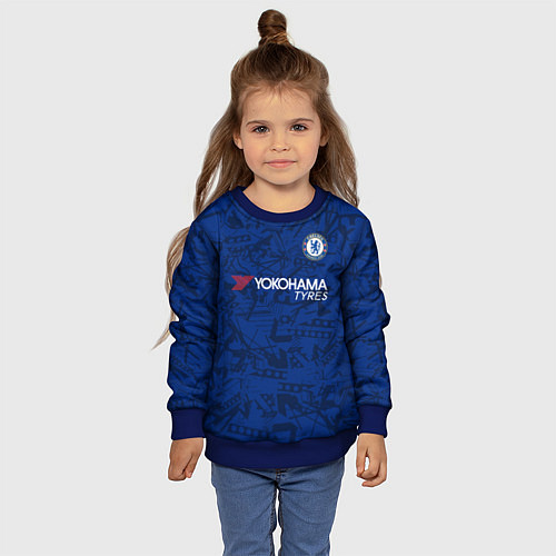 Детский свитшот Chelsea home 19-20 / 3D-Синий – фото 4