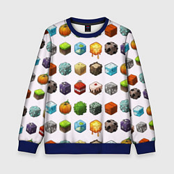 Свитшот детский Minecraft Cubes, цвет: 3D-синий