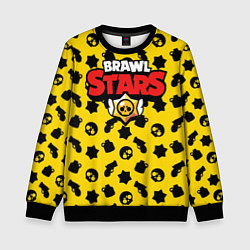 Свитшот детский Brawl Stars: Yellow & Black, цвет: 3D-черный