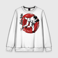 Свитшот детский Judo: Japan, цвет: 3D-белый
