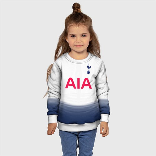 Детский свитшот FC Tottenham: Son Home 18-19 / 3D-Белый – фото 4