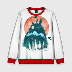 Свитшот детский Лесной Тоторо, цвет: 3D-красный