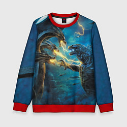 Свитшот детский Godzilla Rage, цвет: 3D-красный