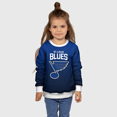 Детский свитшот St Louis Blues / 3D-Белый – фото 4