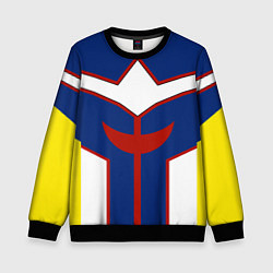 Свитшот детский ALL MIGHT MY HERO ACADEMIA MHA МОЯ ГЕРОЙСКАЯ АКАДЕ, цвет: 3D-черный