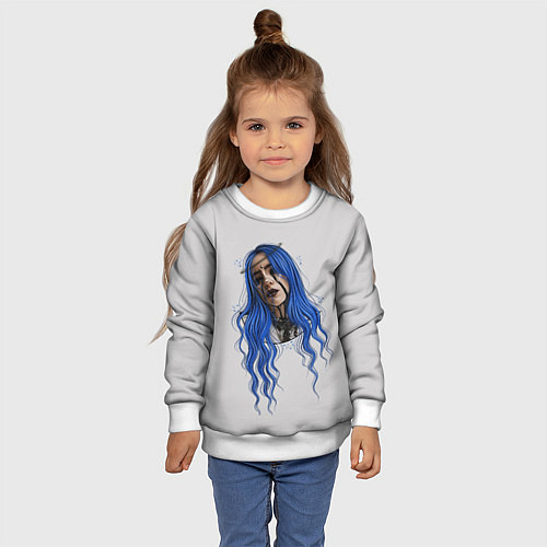 Детский свитшот BILLIE EILISH / 3D-Белый – фото 4