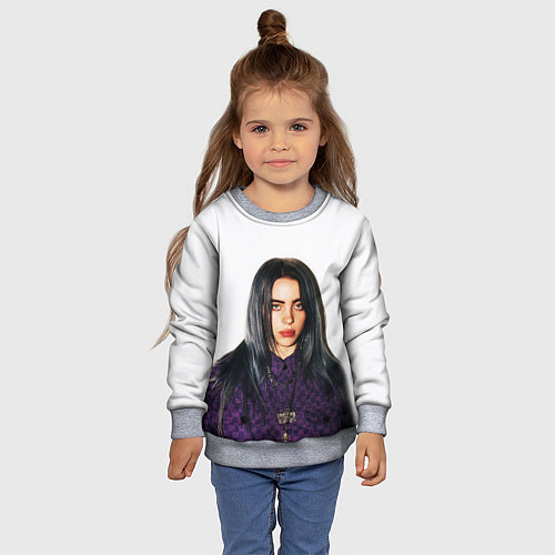 Детский свитшот BILLIE EILISH / 3D-Меланж – фото 4