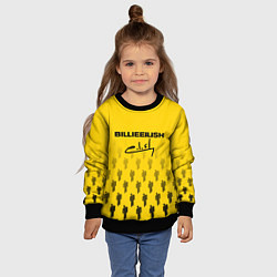 Свитшот детский Billie Eilish: Yellow Autograph, цвет: 3D-черный — фото 2