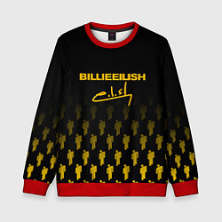 Свитшот детский Billie Eilish: Yellow & Black Autograph, цвет: 3D-красный