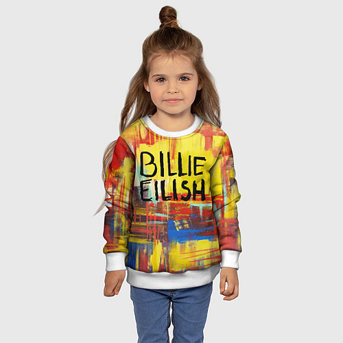 Детский свитшот Billie Eilish: Art / 3D-Белый – фото 4