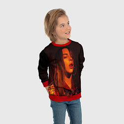 Свитшот детский BILLIE EILISH: Red Mood, цвет: 3D-красный — фото 2