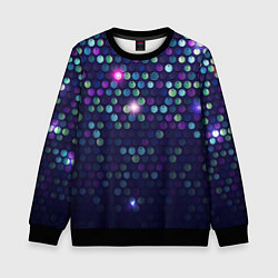 Свитшот детский Блестки диско, цвет: 3D-черный