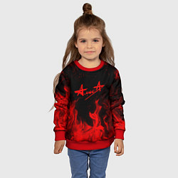 Свитшот детский АлисА, цвет: 3D-красный — фото 2