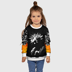 Свитшот детский Король и Шут Анархия спина, цвет: 3D-белый — фото 2