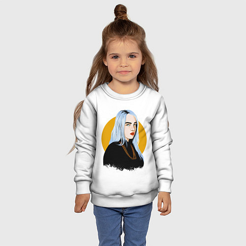 Детский свитшот Billie Eilish / 3D-Белый – фото 4