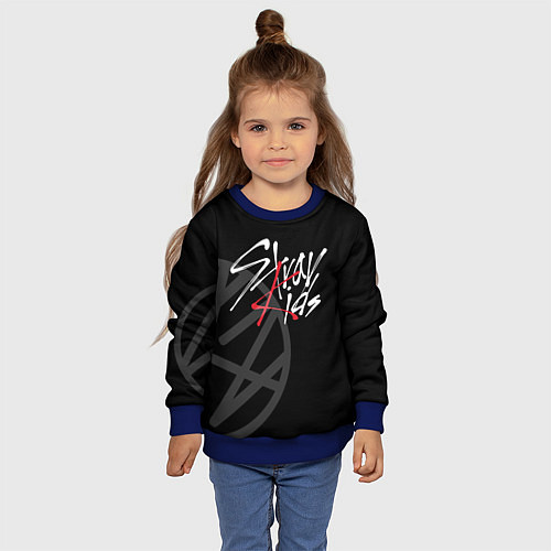 Детский свитшот Stray Kids / 3D-Синий – фото 4