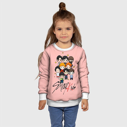 Детский свитшот Stray Kids / 3D-Белый – фото 4