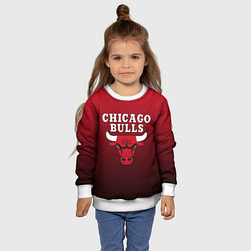 Детский свитшот CHICAGO BULLS / 3D-Белый – фото 4