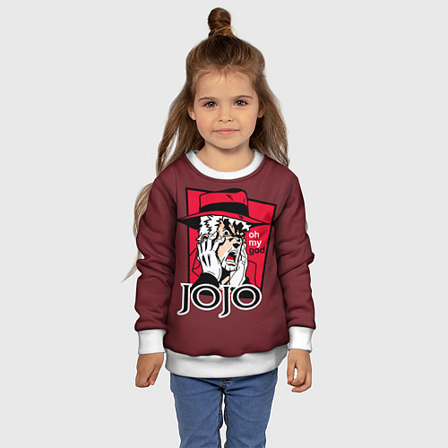 Детский свитшот Приключения ДжоДжо / 3D-Белый – фото 4