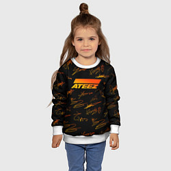 Свитшот детский ATEEZ АВТОГРАФЫ, цвет: 3D-белый — фото 2