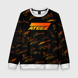 Свитшот детский ATEEZ АВТОГРАФЫ, цвет: 3D-белый