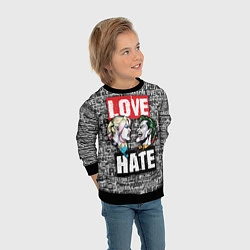 Свитшот детский Love Hate, цвет: 3D-черный — фото 2