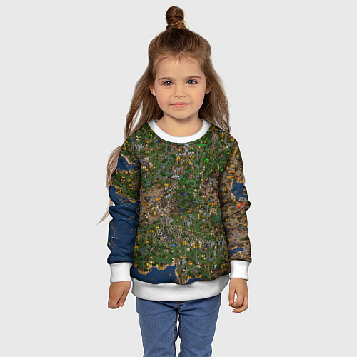 Детский свитшот Карта в Heroes 3 / 3D-Белый – фото 4