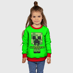 Свитшот детский MINECRAFT CREEPER, цвет: 3D-красный — фото 2