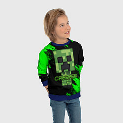 Свитшот детский MINECRAFT CREEPER, цвет: 3D-синий — фото 2