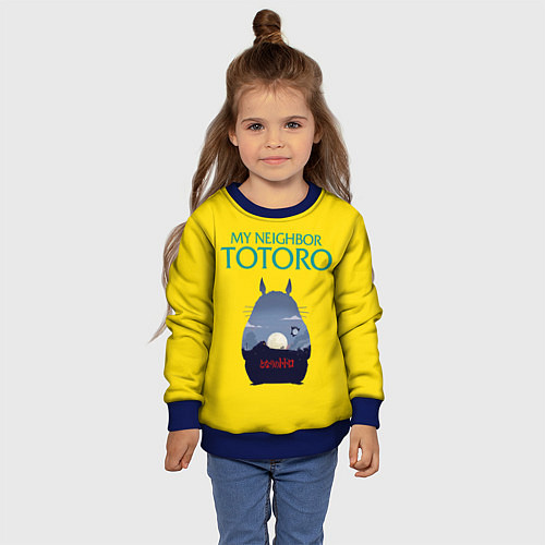 Детский свитшот Тоторо / 3D-Синий – фото 4