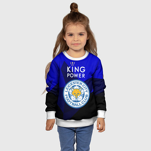 Детский свитшот Leicester City / 3D-Белый – фото 4