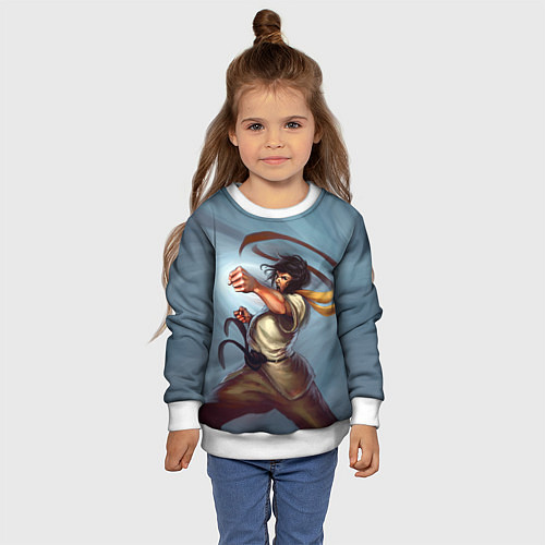 Детский свитшот Karate girl / 3D-Белый – фото 4
