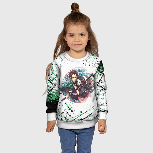 Детский свитшот KIMETSU NO YAIBA / 3D-Белый – фото 4
