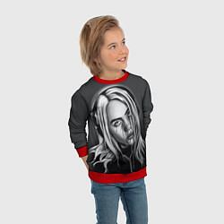 Свитшот детский BILLIE EILISH, цвет: 3D-красный — фото 2