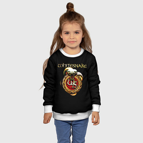 Детский свитшот Whitesnake / 3D-Белый – фото 4