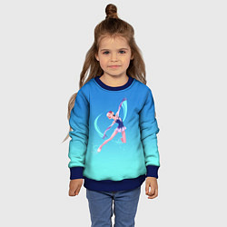 Свитшот детский Фигурное катание, цвет: 3D-синий — фото 2