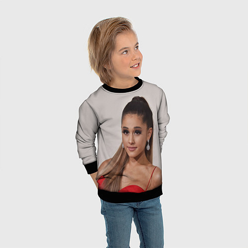 Детский свитшот Ariana Grande Ариана Гранде / 3D-Черный – фото 3